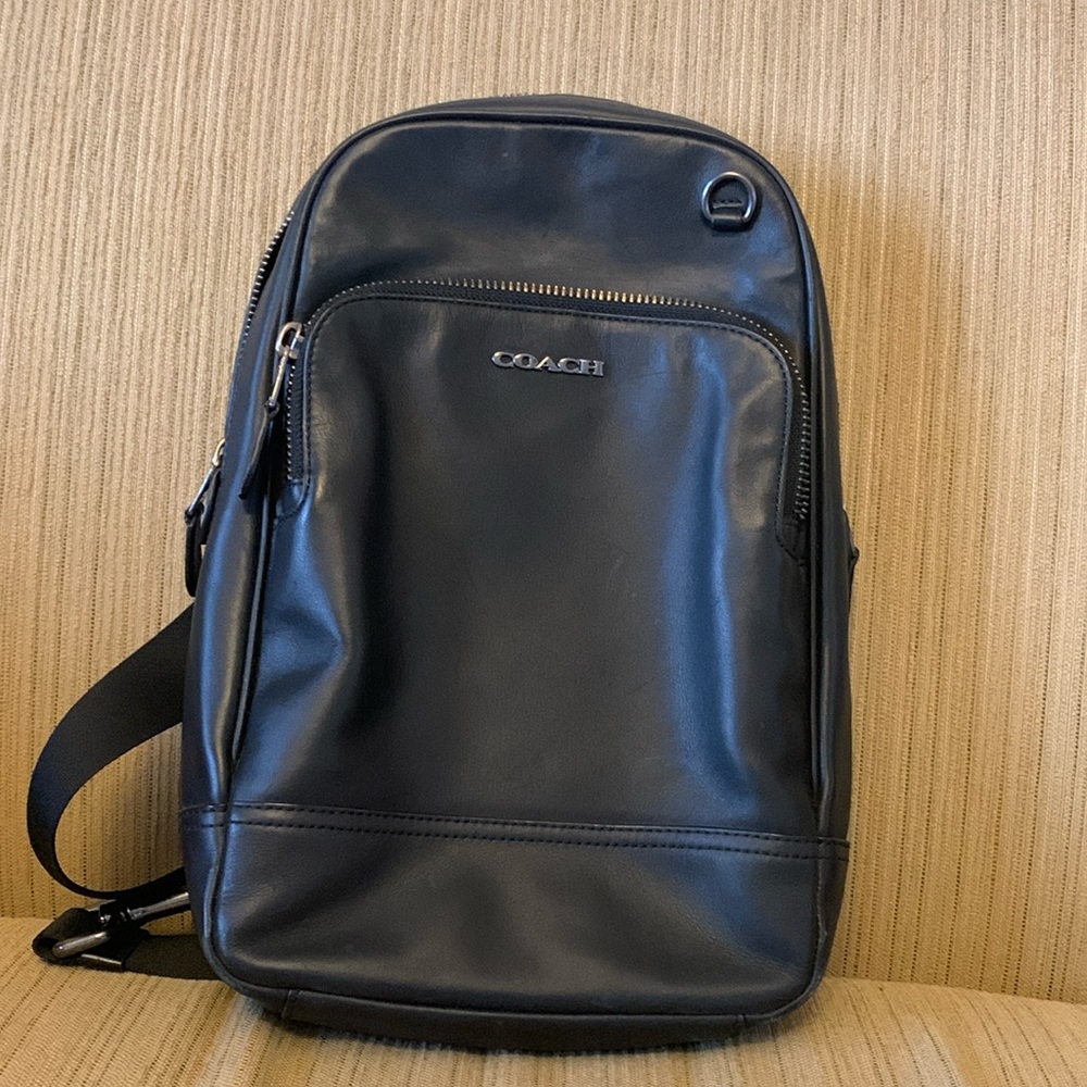 Coach black backpack